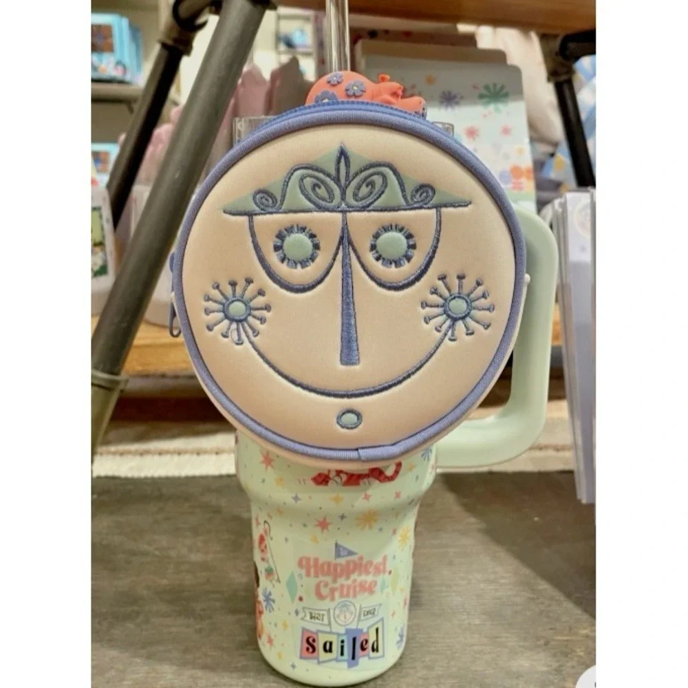 Disney Parks 2026 It's A Small World Ride Tumbler Straw Bag Happiest Cruise
